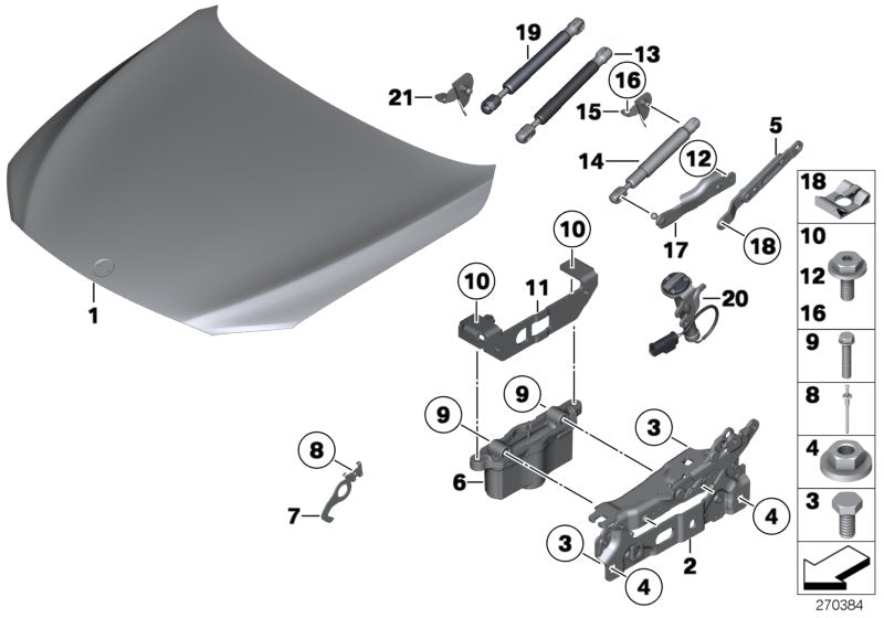 Genuine BMW 41617204514 Aluminium Engine Hood (Inc. 750i, 740d & 750dX) | ML Performance UK UK Car Parts