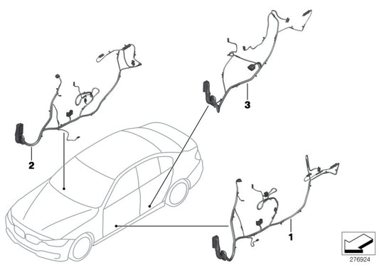 Genuine BMW 61129313630 Wiring Co-Drivers Side (Inc. 320d, 320dX & Hybrid 3) | ML Performance UK UK Car Parts