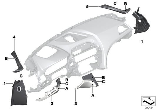 Genuine BMW 51457979225 Cover, Leather, Left INDIVIDUAL (Inc. 650iX, 640dX & M6) | ML Performance UK UK Car Parts