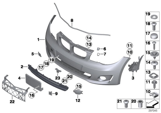 Genuine BMW 51117311214 E82 E88 TriCover, Bumper, Primed, Front SRA (Inc. 118i, 118d & 125i) | ML Performance UK UK Car Parts