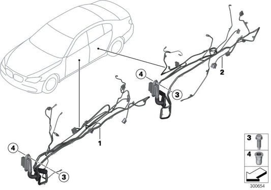 Genuine BMW 61129237086 Co-Driver's Side Door Cable Harness (Inc. 535d, 525d & 535iX) | ML Performance UK UK Car Parts