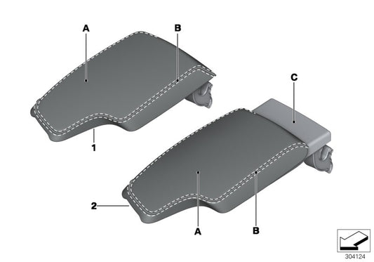 Genuine BMW 51167984311 Armrest In Leather, Front Center INDIVIDUAL (Inc. 320i ed, 316d & 440i) | ML Performance UK UK Car Parts