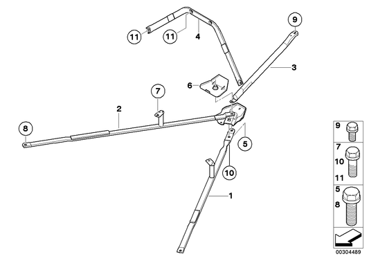 Genuine BMW 51717239859 E93 Pull Rod Left (Inc. 318i, 320i & 323i) | ML Performance UK UK Car Parts
