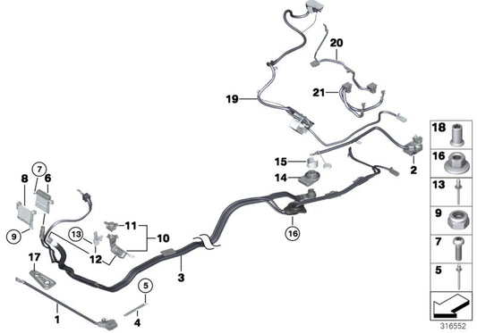 Genuine BMW 61149192667 RR4 RR5 RR6 Holder (Inc. 528iX, Alpina B7LX & Alpina B7X) | ML Performance UK UK Car Parts