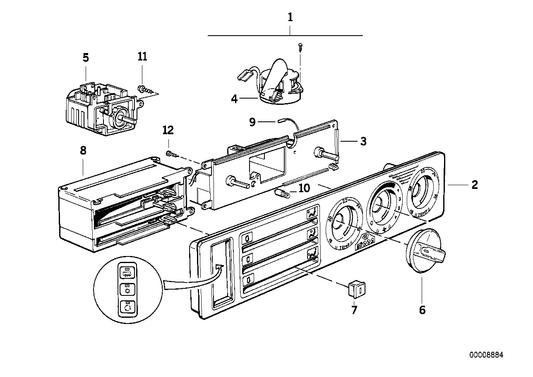 Genuine BMW 64118351122 E34 Switch (Inc. 540i, 520i & 530i) | ML Performance UK UK Car Parts