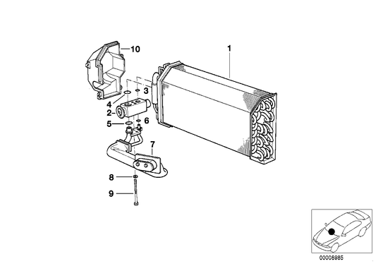 Genuine BMW 64118363782 E39 Automatic Air Conditioning Evaporator (Inc. 525td, 540iP & 528i) | ML Performance UK UK Car Parts