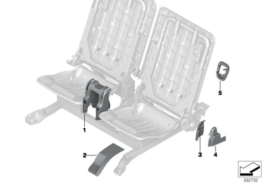 Genuine BMW 52307354075 F15 Covering Seat Rail Left ELFENBEINWEISS (Inc. X5) | ML Performance UK UK Car Parts