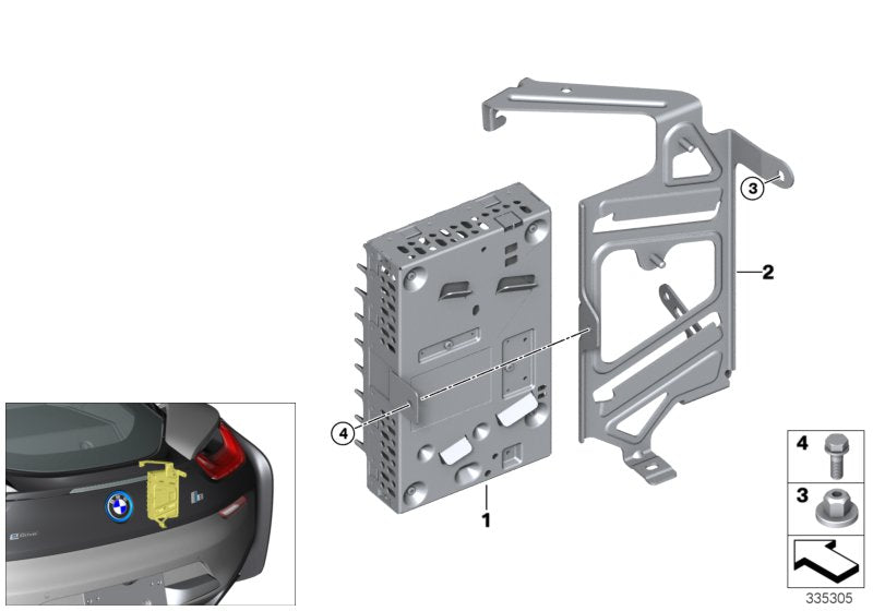 Genuine BMW 65129333123 I12 I12 Amplifier Hifi System (Inc. i8) | ML Performance UK UK Car Parts