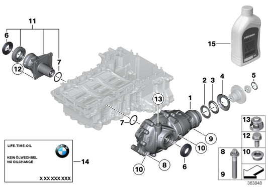 Genuine BMW 31508619487 At-Front Differential I=3,23 (Inc. 745LeX, 420dX & 535iX) | ML Performance UK UK Car Parts