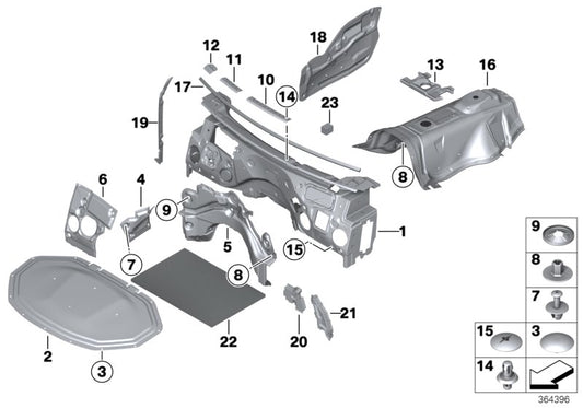Genuine BMW 51487263242 F25 F26 Noise Insulation, Firewall On Right (Inc. X3) | ML Performance UK UK Car Parts