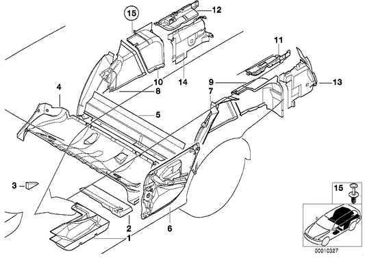 Genuine BMW 51478225704 E39 Sound Insulation (Inc. 523i, 530d & 530i) | ML Performance UK UK Car Parts
