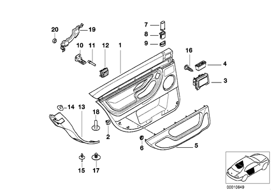Genuine BMW 51428247041 E38 Door Trim Panel, Rear, Left SANDBEIGE O7SN (Inc. 735i, 725tds & 740i) | ML Performance UK UK Car Parts
