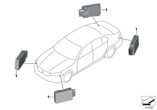 Genuine BMW 66326893736 G07 G05 RR31 Radar Sensor, Close Range SRR-01 (Inc. X7 50iX, M850iX & Cullinan) | ML Performance UK UK Car Parts
