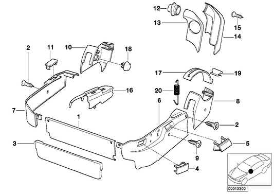 Genuine BMW 52108128309 E31 Covering Left (Inc. 840i, 840Ci & 850Ci) | ML Performance UK UK Car Parts