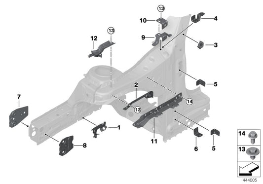 Genuine BMW 41007389467 F55 Bracket, Side Panel Column A Left (Inc. One, One First & Cooper D) | ML Performance UK UK Car Parts