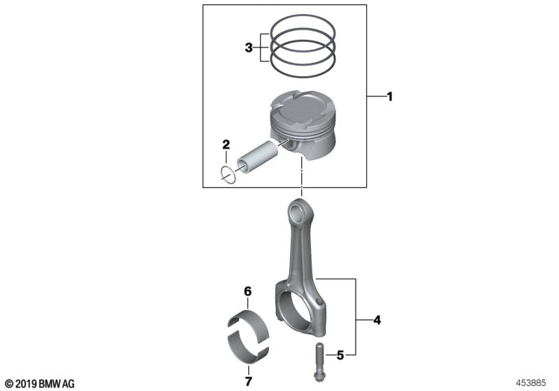 Genuine BMW 11248623419 F22 F20 Set Connecting Rod (Inc. M240i, M140iX & M140i)