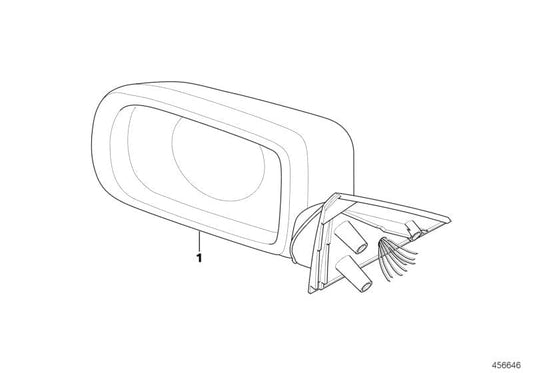 Genuine BMW 51168211310 E39 Outside Mirror W/Out Glass Heated Right (Inc. 540iP) | ML Performance UK UK Car Parts