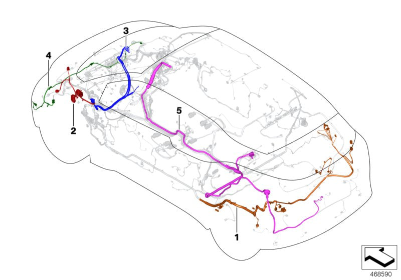 Genuine BMW 61129392565 Rep. Cable, Rear (Inc. i3 60Ah Rex, i3s 94Ah Rex & i3 94Ah Rex) | ML Performance UK UK Car Parts