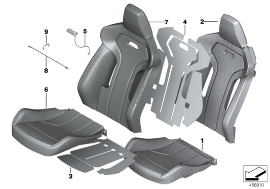 Genuine BMW 52108058490 Heating Element, Sports Backrest (Inc. M3, M4 GTS & M4) | ML Performance UK UK Car Parts