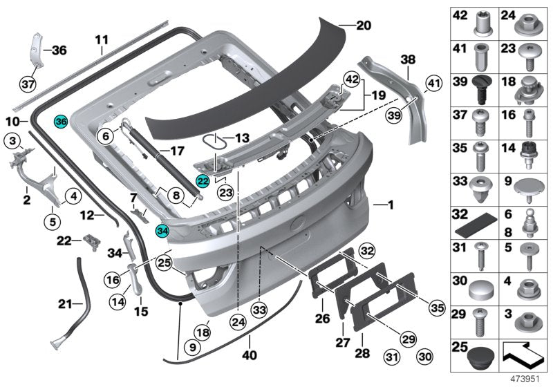 Genuine BMW 51767371655 Seal, Rear Spoiler, Left (Inc. 318d, 335iX & 330i) | ML Performance UK UK Car Parts