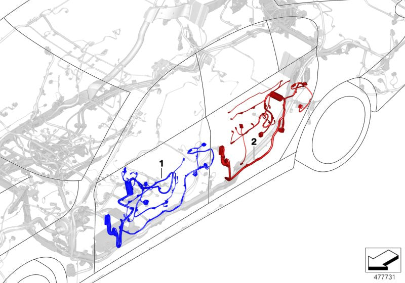 Genuine BMW 61128714783 G30 F90 G31 Door Wiring Harness, Rear (Inc. 530iX, 540i & 518d) | ML Performance UK UK Car Parts