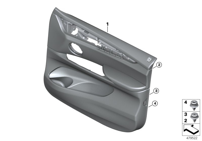 Genuine BMW 51417484777 F16 Door Panel, Leather, Front Left TERRA/NUSSBAUM (Inc. X6) | ML Performance UK UK Car Parts