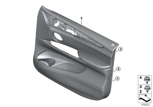 Genuine BMW 51417484777 F16 Door Panel, Leather, Front Left TERRA/NUSSBAUM (Inc. X6) | ML Performance UK UK Car Parts
