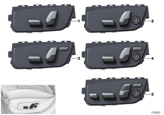 Genuine BMW 61319384918 G32 G30 F90 Seat Adjustment Switch, Right (Inc. 520d, 530iX & 630i) | ML Performance UK UK Car Parts