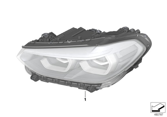 Genuine BMW 63117466123 G02 Headlight, Led, Ahl, Left RHD (Inc. X3 & X4 M40dX) | ML Performance UK UK Car Parts