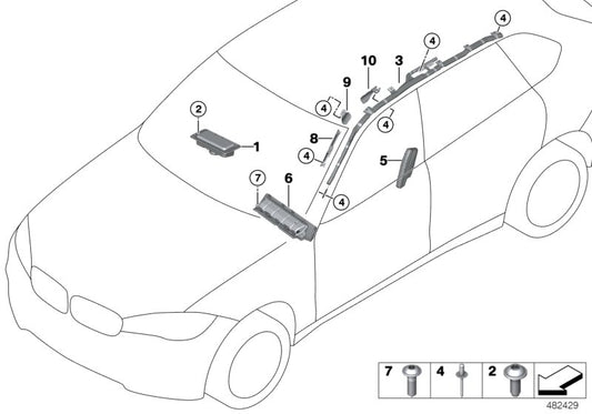 Genuine BMW 72127301010 F15 Deformation Plate Right (Inc. X6 50iX & X5) | ML Performance UK UK Car Parts
