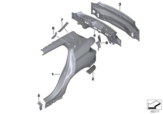 Genuine BMW 41007467366 F39 Tail Trim (Inc. X2) | ML Performance UK UK Car Parts