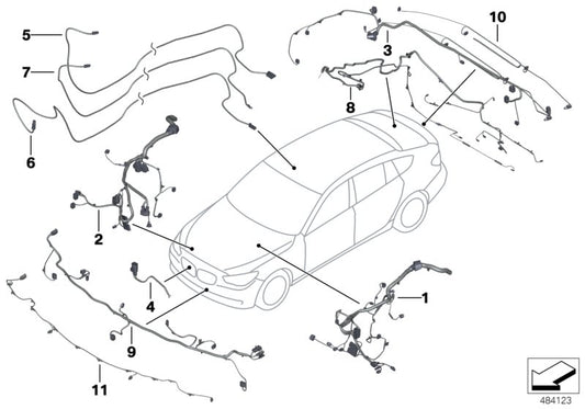 Genuine BMW 61129257353 Wiring Harness, Front End (Inc. 535d, 530d & 535iX) | ML Performance UK UK Car Parts