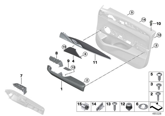 Genuine BMW 51417466281 G32 Armrest, Front Left MOKKA (Inc. 620d, 630dX & 640i) | ML Performance UK UK Car Parts