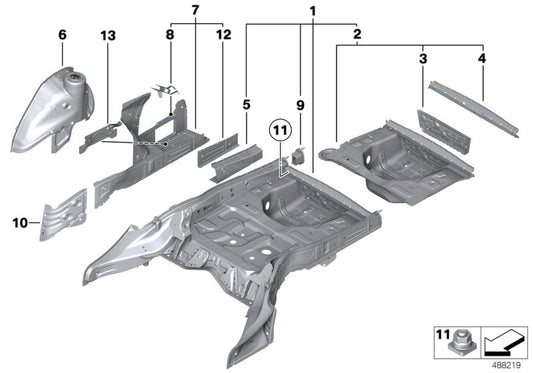 Genuine BMW 41117263766 Right Side Member Extension (Inc. 650iX 4.4, 640d & 640i) | ML Performance UK UK Car Parts