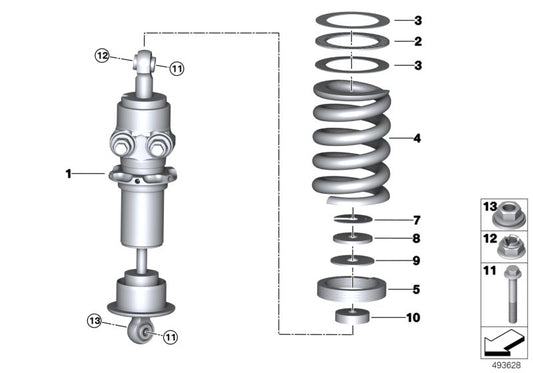 Genuine BMW 31308420042 Front Coil Spring 14-60-5 HELPER (Inc. M6 GT3) | ML Performance UK UK Car Parts