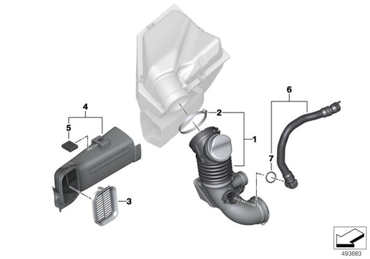 Genuine BMW 13718573140 G05 G30 G20 Pipe (Inc. X5 30dX, 740LdX & 330d) | ML Performance UK UK Car Parts