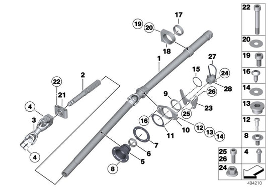 Genuine BMW 32308424015 Steering Column OBEN/TOP (Inc. M6 GT3) | ML Performance UK UK Car Parts