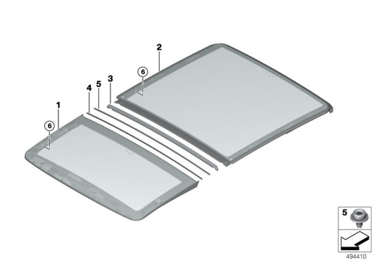 Genuine BMW 54107493155 G07 Gasket, Glass Cover, Front (Inc. X5 & X7 40iX) | ML Performance UK UK Car Parts