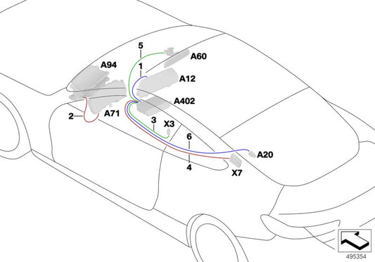 Genuine BMW 61118800609 G14 G16 G15 Hsd Line Head Unit - Cd Changer L= 1280mm (Inc. 840dX, 840iX & M850iX) | ML Performance UK UK Car Parts