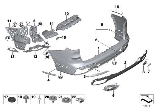 Genuine BMW 51128089901 G07 Holder For Trim For Exh.Tailpipe Left M (Inc. X7) | ML Performance UK UK Car Parts