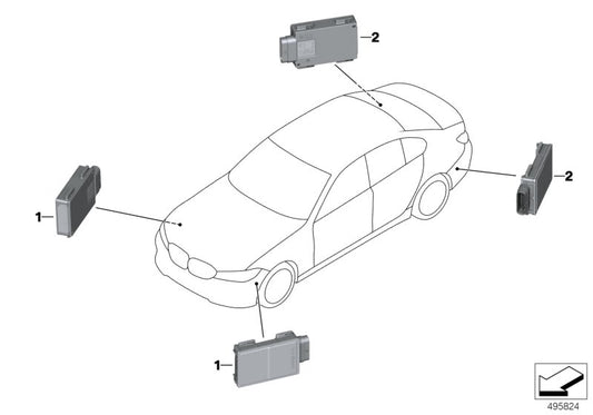 Genuine BMW 66326895290 G32 G15 RR11 Radar Sensor, Close Range SRR-01 (Inc. X5 45eX, 320iX & M340iX) | ML Performance UK UK Car Parts