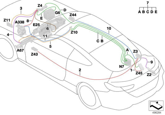 Genuine BMW 61118703614 G14 Battery Cable 2Nd Battery L= 1099mm (Inc. 840iX, 840i & M850iX) | ML Performance UK UK Car Parts