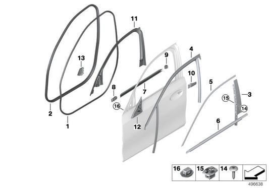 Genuine BMW 51217432204 G20 G21 Seal, Outer Right Mirror Triangle (Inc. 330d, 330iX & 320i 1.6) | ML Performance UK UK Car Parts