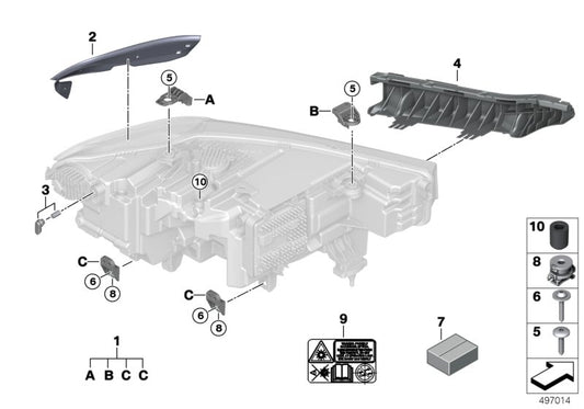 Genuine BMW 63119466171 G07 Bracket Headlight Left (Inc. X7) | ML Performance UK UK Car Parts