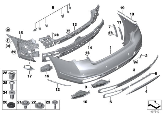 Genuine BMW 51127475126 G11 Extension Rear Bumper Right (Inc. M760iX, 745eX & 740iX) | ML Performance UK UK Car Parts