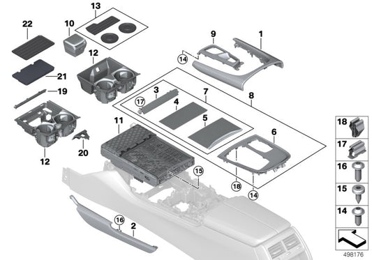Genuine BMW 51168066676 G11 Trim Center Fineline/Metal SCHWARZ (Inc. 750LiX, 730dX & 725Ld) | ML Performance UK UK Car Parts
