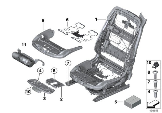 Genuine BMW 52107375200 Seat Pan, Base / Multifunction, Right (Inc. 650i, 640d & M6) | ML Performance UK UK Car Parts