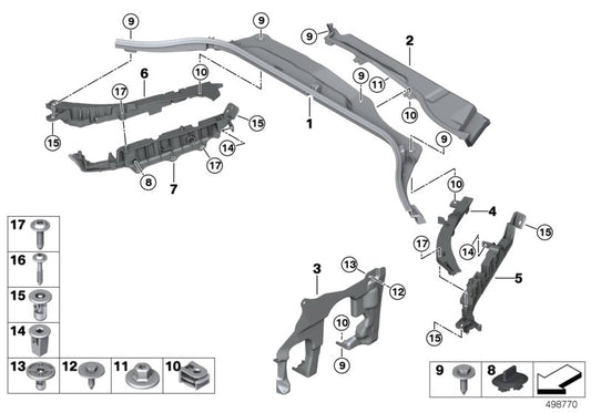 Genuine BMW 51717394812 G02 Bulkhead Lower Section (Inc. X4 & X3 20i) | ML Performance UK UK Car Parts
