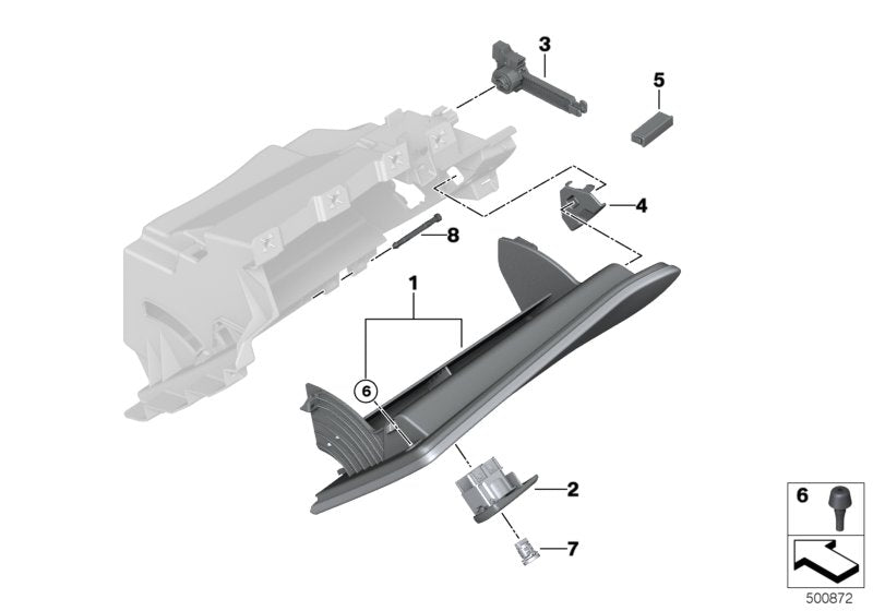 Genuine BMW 51167948437 G20 Opener, Glove Compartment, Locking CANBERRABEIGE (Inc. M340i, 330iX & M340iX) | ML Performance UK UK Car Parts
