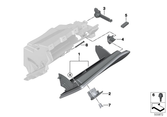 Genuine BMW 51167948437 G20 Opener, Glove Compartment, Locking CANBERRABEIGE (Inc. M340i, 330iX & M340iX) | ML Performance UK UK Car Parts
